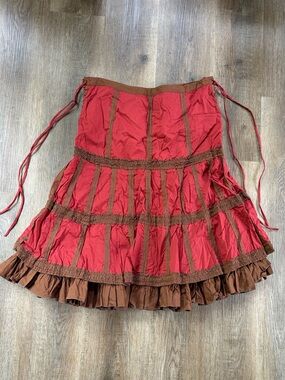 Cordelia Tiered Ruffle Lace Up Side Skirt